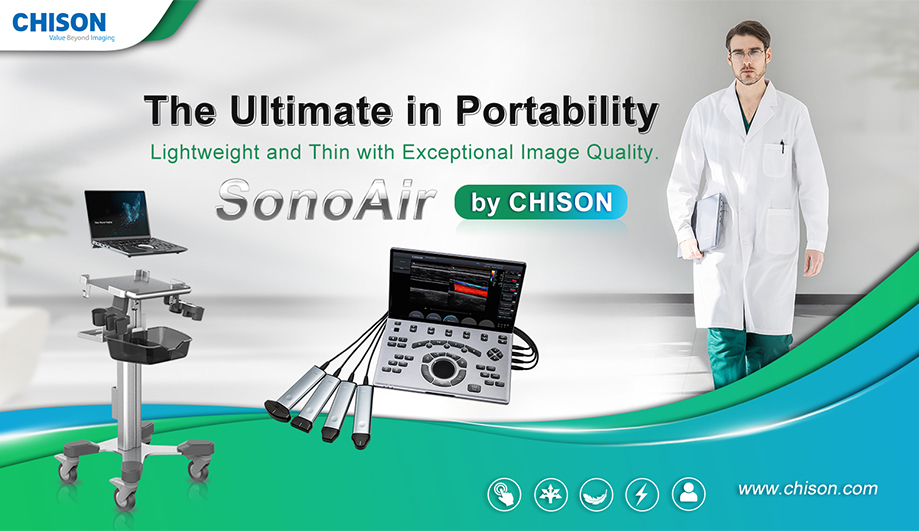 CHISON SonoAir: El sistema de ultrasonido portátil definitivo para diagnósticos seguros y diagnósticos confiables.